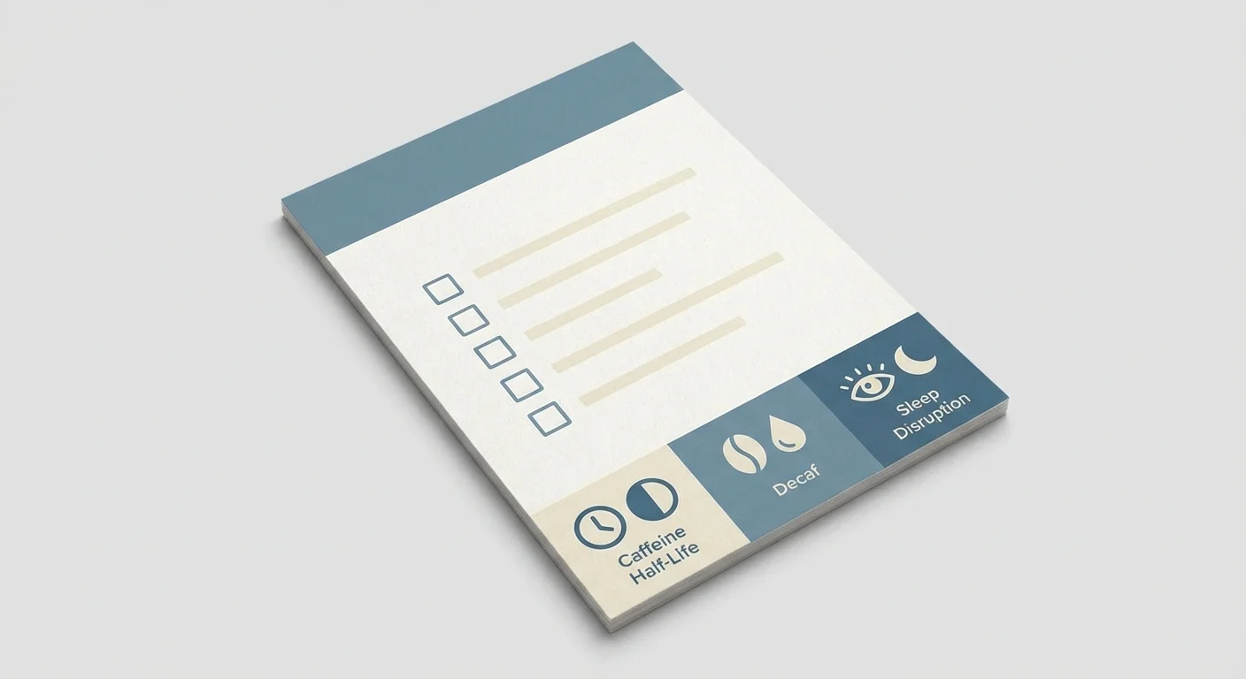 오후 커피가 위험한 이유: 카페인 반감기 체크리스트 카드