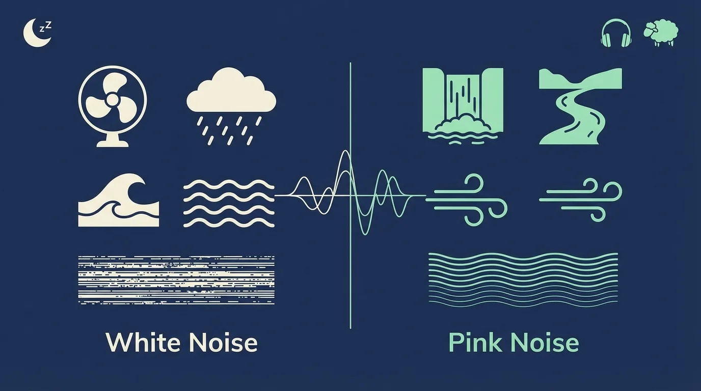 백색소음 vs 핑크소음: 나에게 맞는 소리는? 대표 이미지 미니멀 일러스트