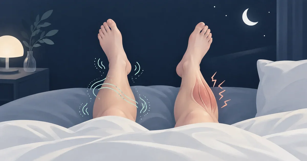 하지불안증후군과 야간 다리 경련 구별하는 법 대표 이미지 미니멀 일러스트